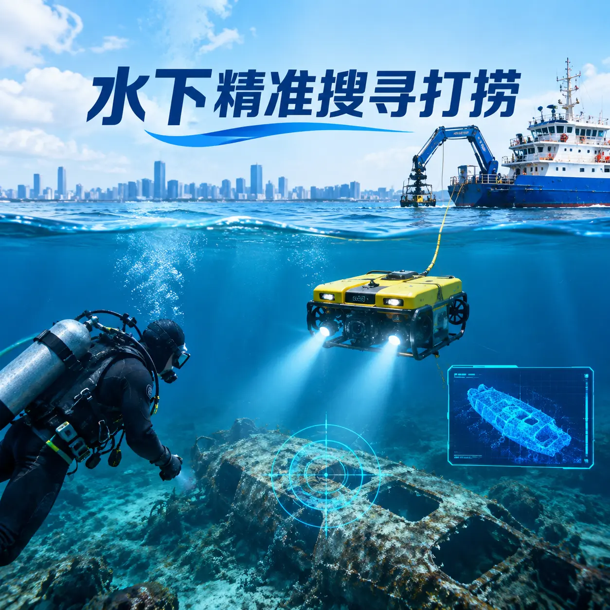 衡山水下精准搜寻打捞