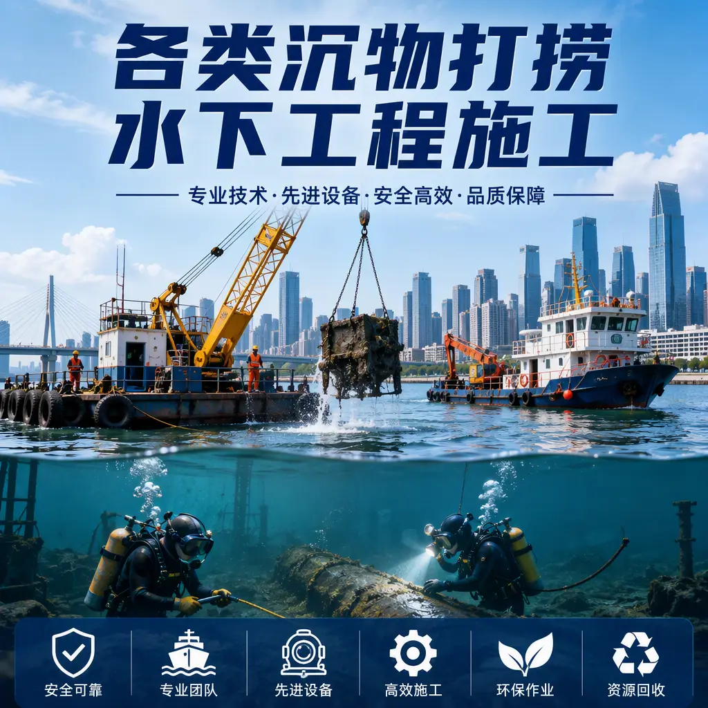 衡山各类沉物打捞，水下工程施工